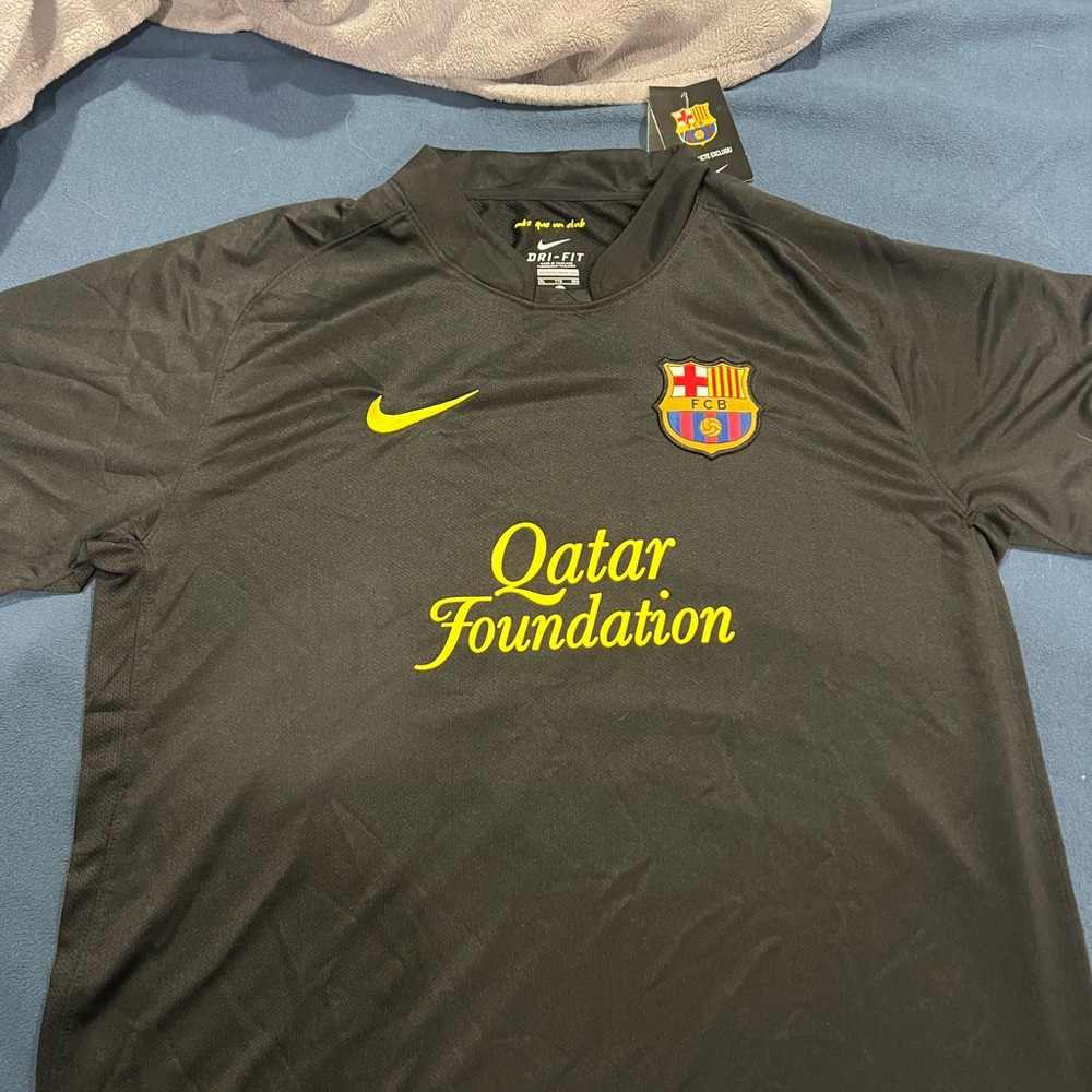 2011/2012 Original Black FC Barcelona Jersey (XXL KIDS) (FITS M-L Adult) #10